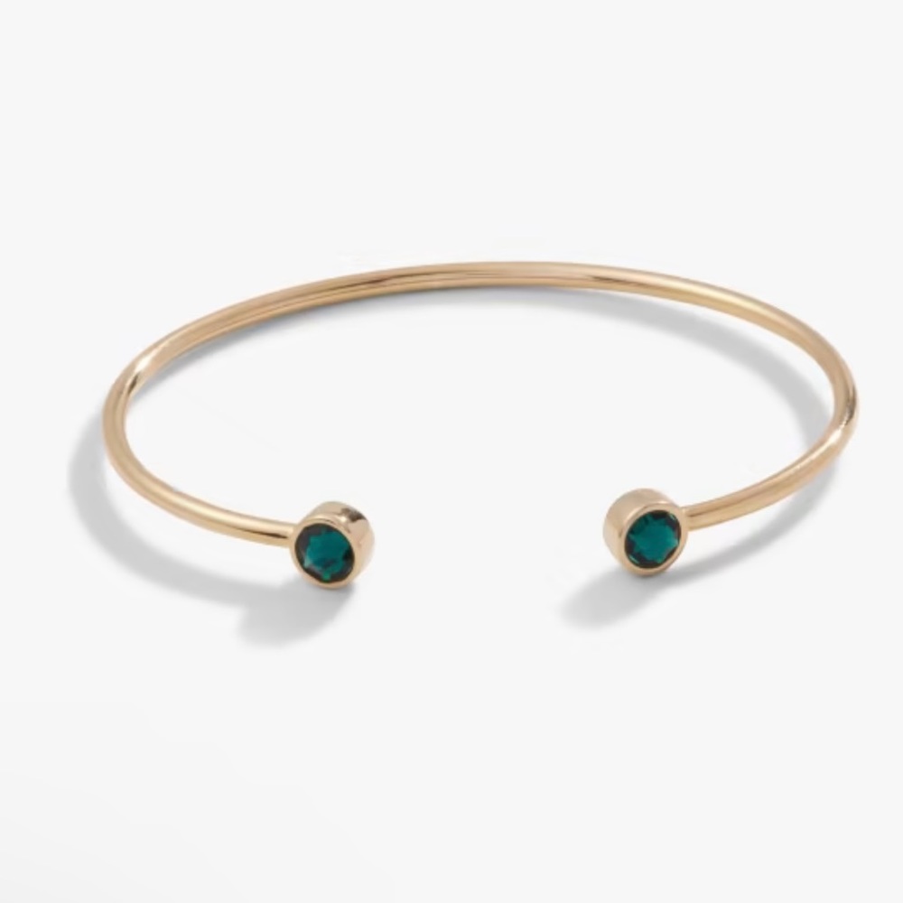 Emerald Flex Cuff Bracelet NWOT.